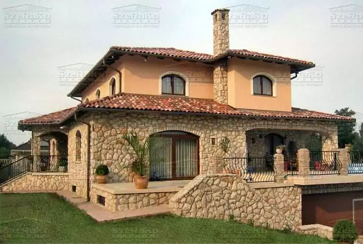Mediterrán Családi ház, 423m2, Pince+Földszint+Emelet, Kontytető (Vác-Kisderecske) - Elkészült állapot (3. kép)